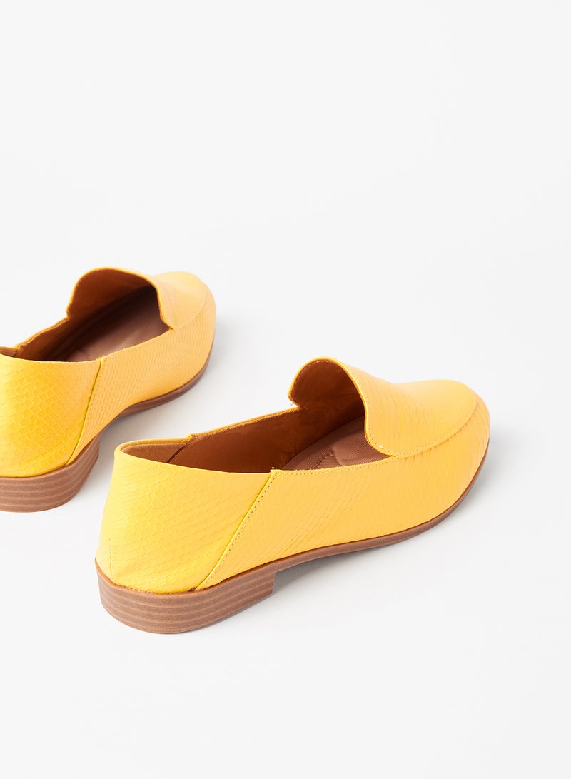 Cobblerz - Textured Stylish Loafers Mustard - Image 1