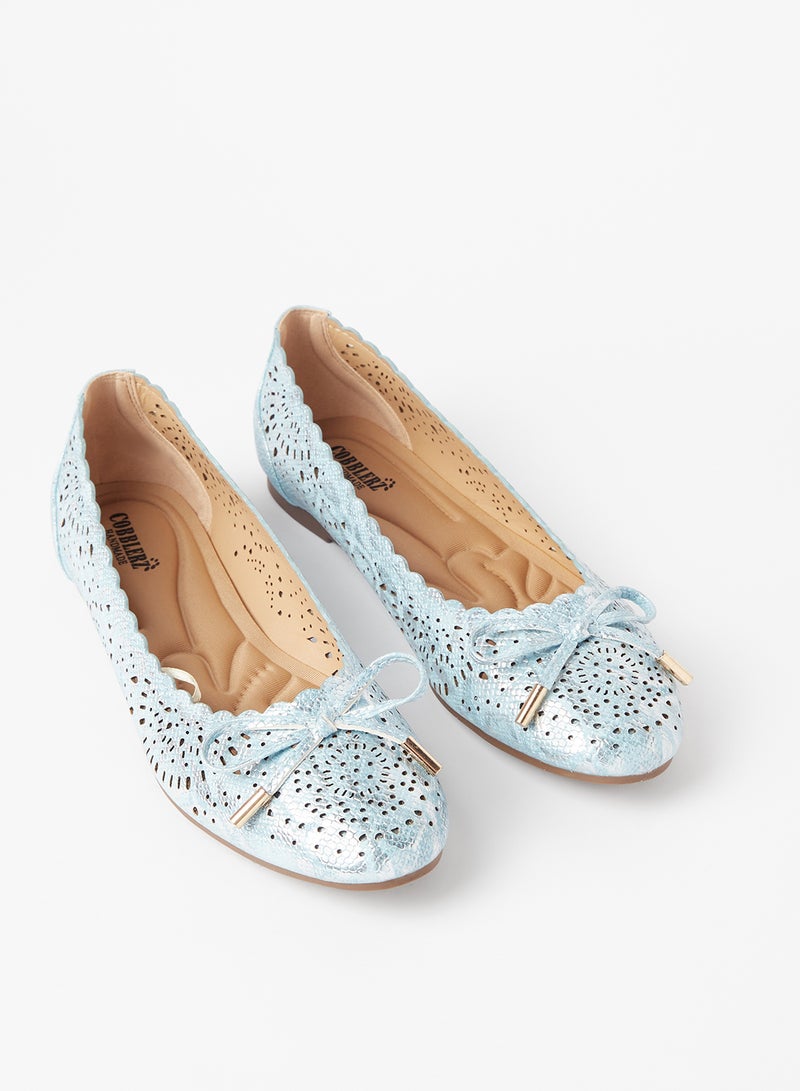 Bow Detailed Ballerina Blue - v1632317972/N44176359V_2