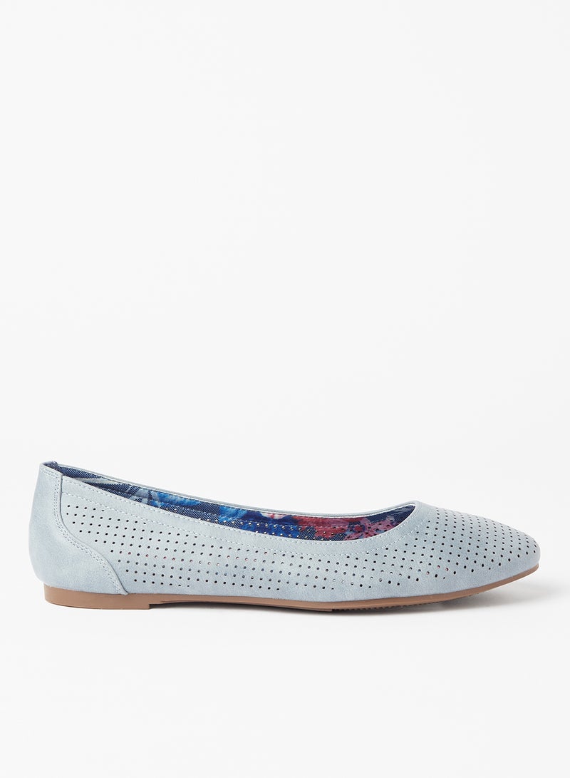 Cobblerz - Cut Out Detailed Ballerina Blue - Image 1