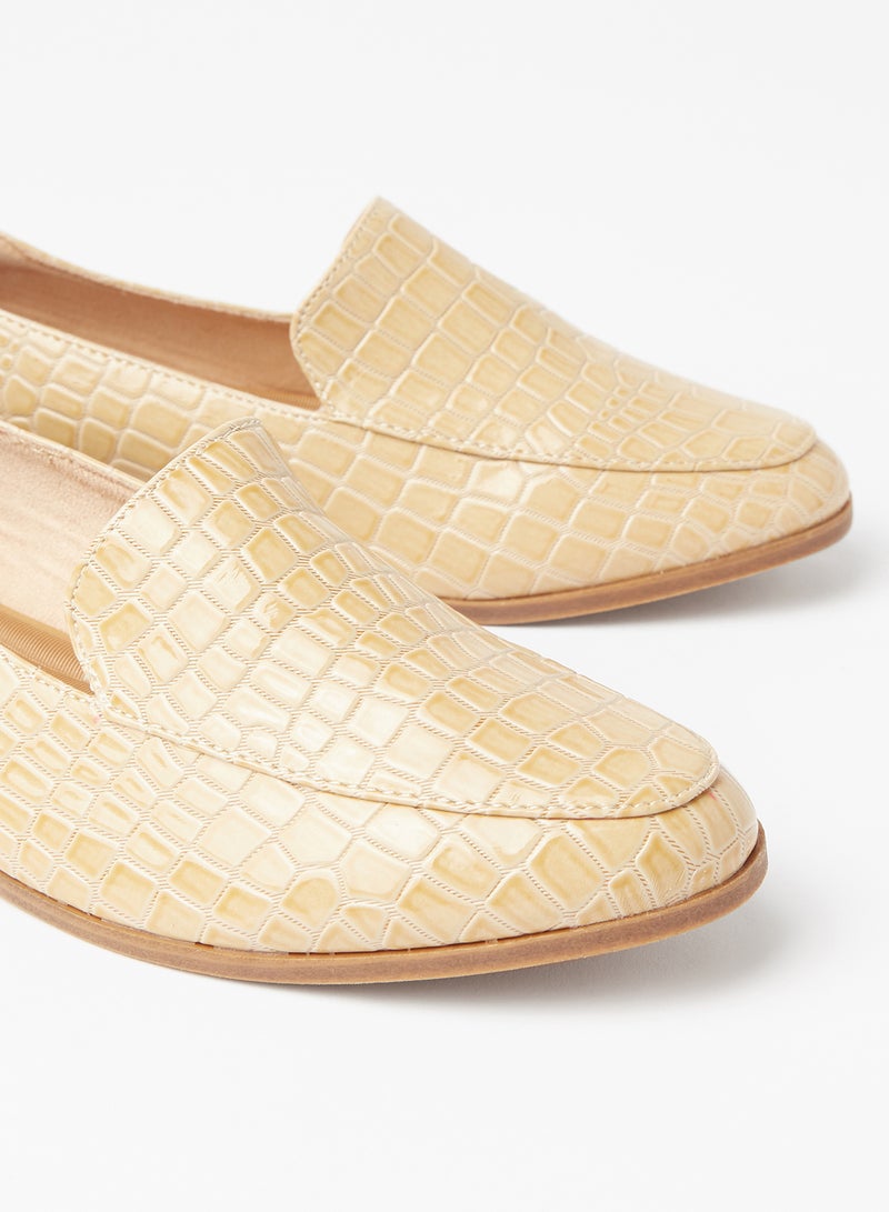 Cobblerz - Textured Stylish Loafers Beige - Image 1