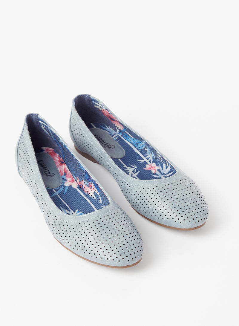 Cobblerz - Cut Out Detailed Ballerina Blue - Image 1