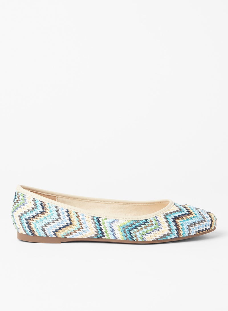 Cobblerz - Striped Detailed Ballerina Multicolour - Image 1