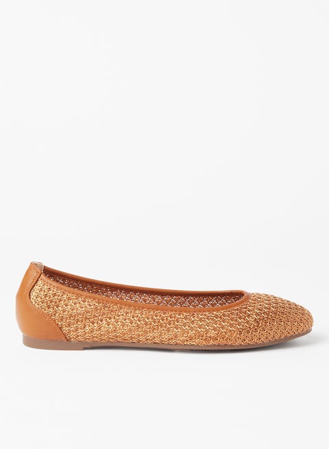 Round Toe Ballerina Brown