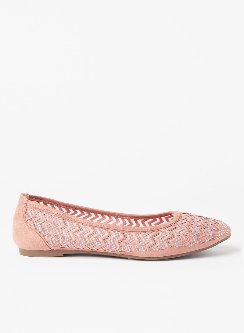 Cobblerz - Embellished Stylish Ballerina Pink - Image 1
