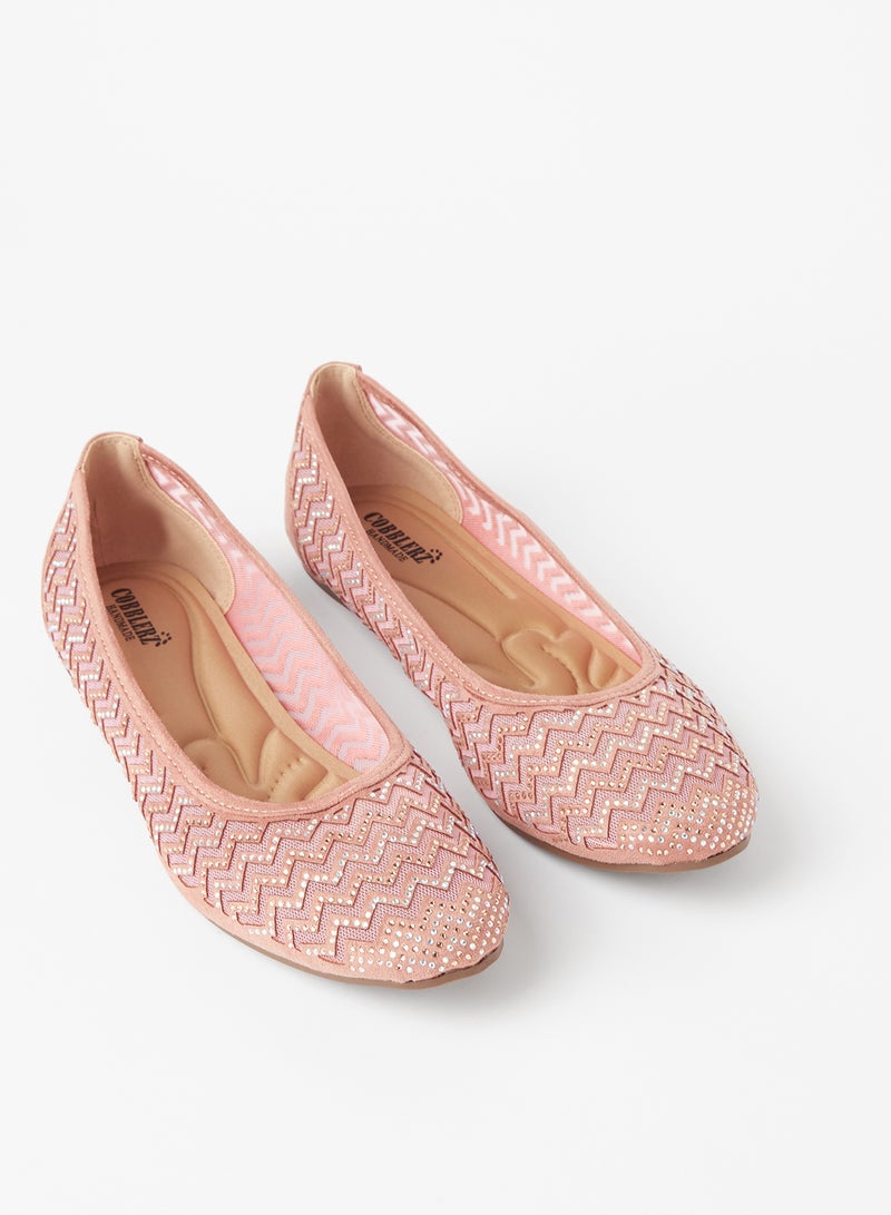 Cobblerz - Embellished Stylish Ballerina Pink - Image 1