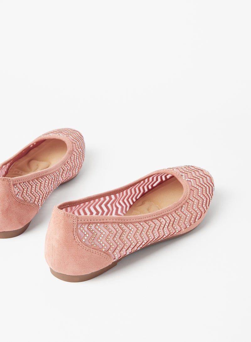 Cobblerz - Embellished Stylish Ballerina Pink - Image 1