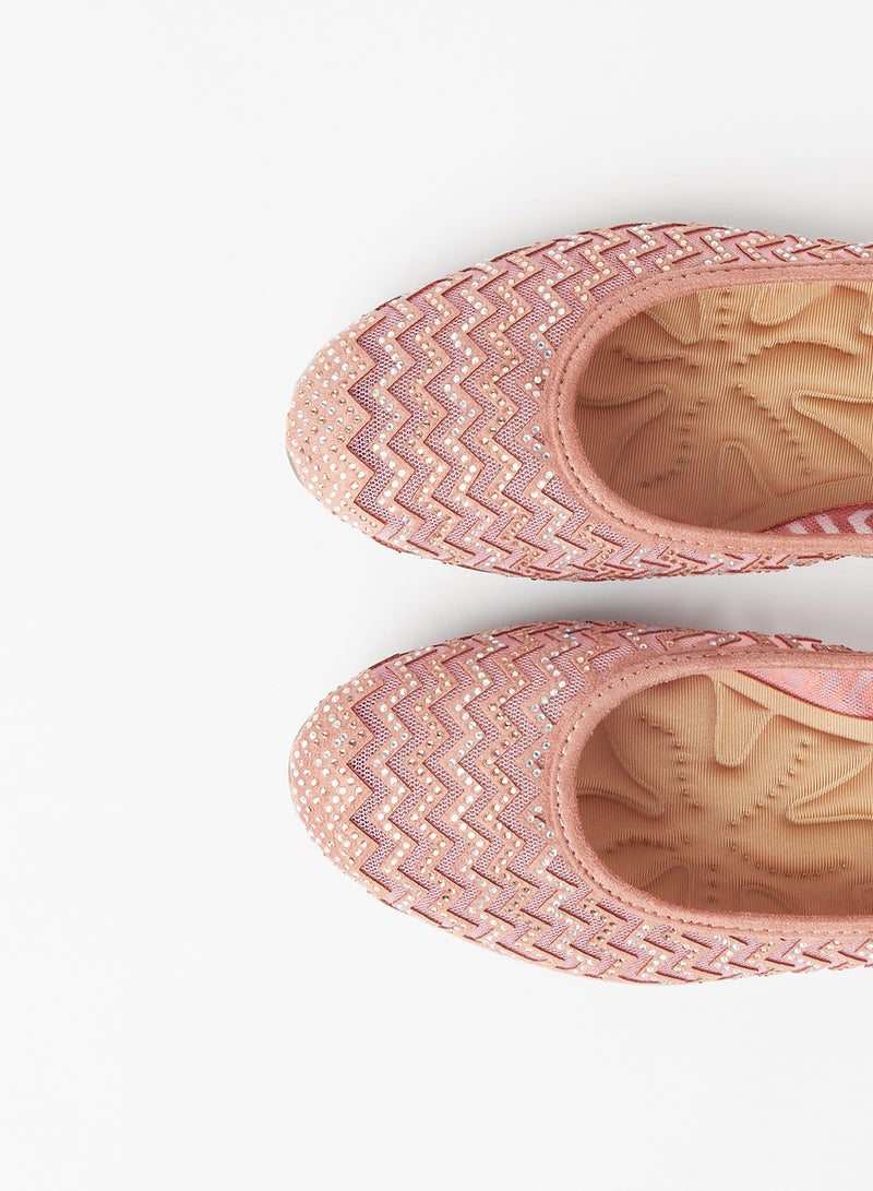 Cobblerz - Embellished Stylish Ballerina Pink - Image 1