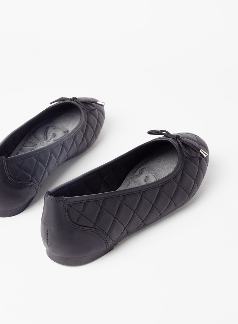 Bow Detailed Ballerina Black