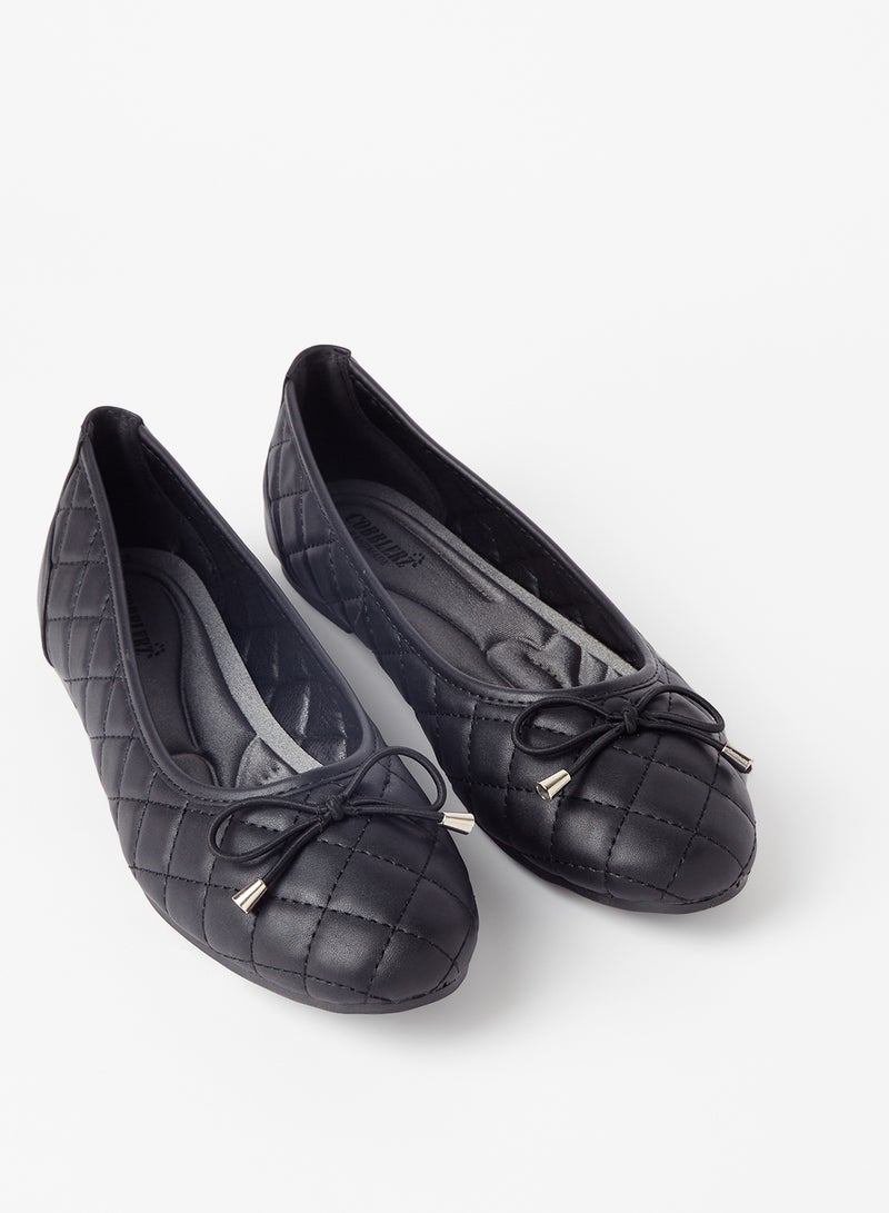 Bow Detailed Ballerina Black