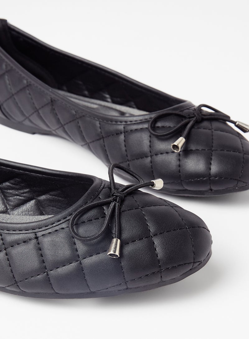 Bow Detailed Ballerina Black