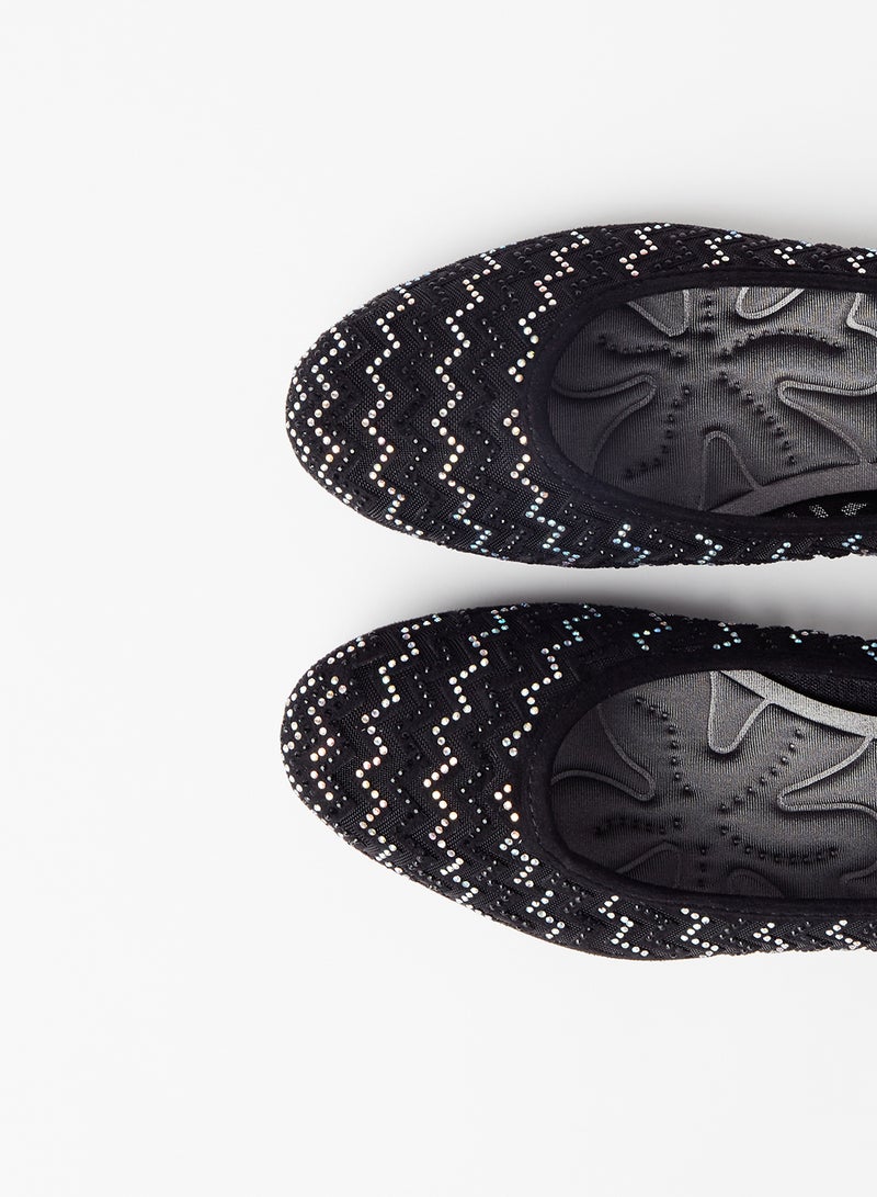 Cobblerz - Embellished Stylish Ballerina Black - Image 1