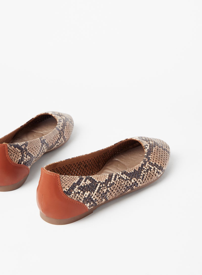 Cobblerz - Animal Printed Ballerina Multicolour - Image 1