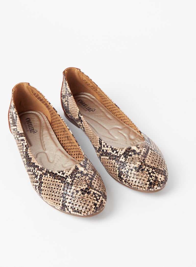 Cobblerz - Animal Printed Ballerina Multicolour - Image 1