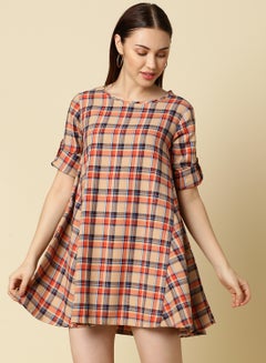 Checkered Mini Dress Multicolour