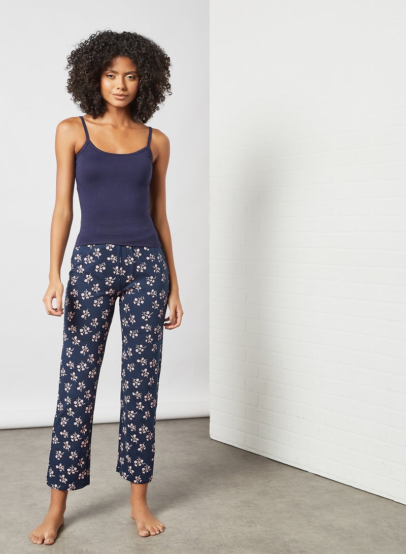 DELA - Plain Scoop Neck Cami Navy Blue - Image 1