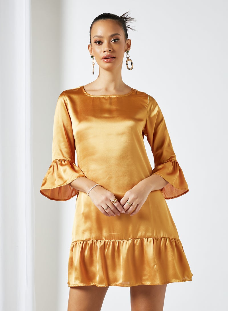 Aila - Casual Stylish Dress Gold - Image 1