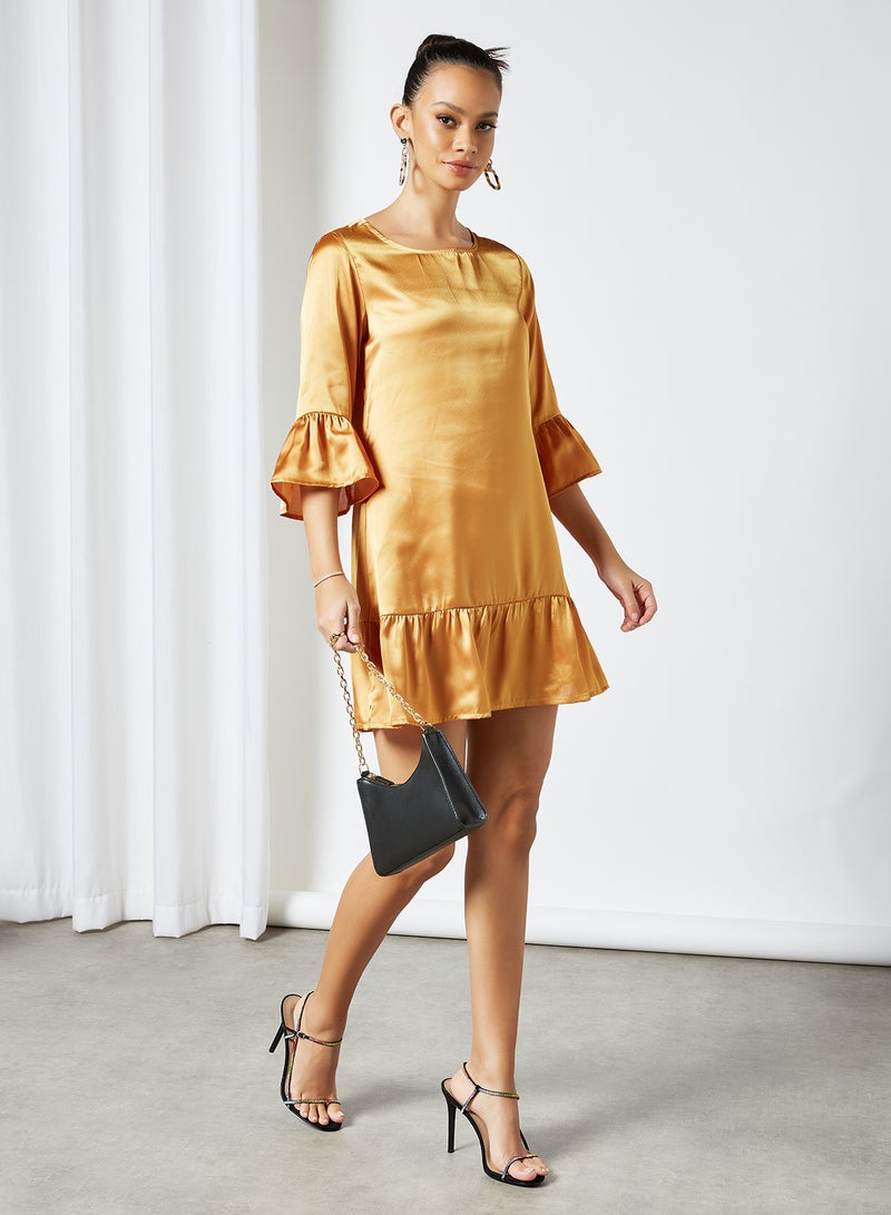 Aila - Casual Stylish Dress Gold - Image 1