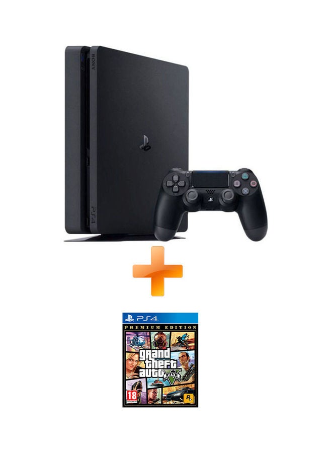 Sony PlayStation 4 Slim 500GB Console-With Grand Theft Auto V Premium Edition  - Image 1