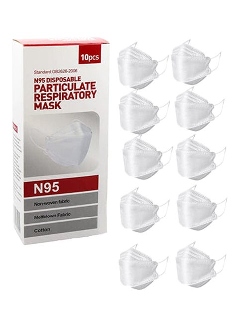 10-Piece N95 Disposable Particulate Respiratory Nanofiber Face Mask