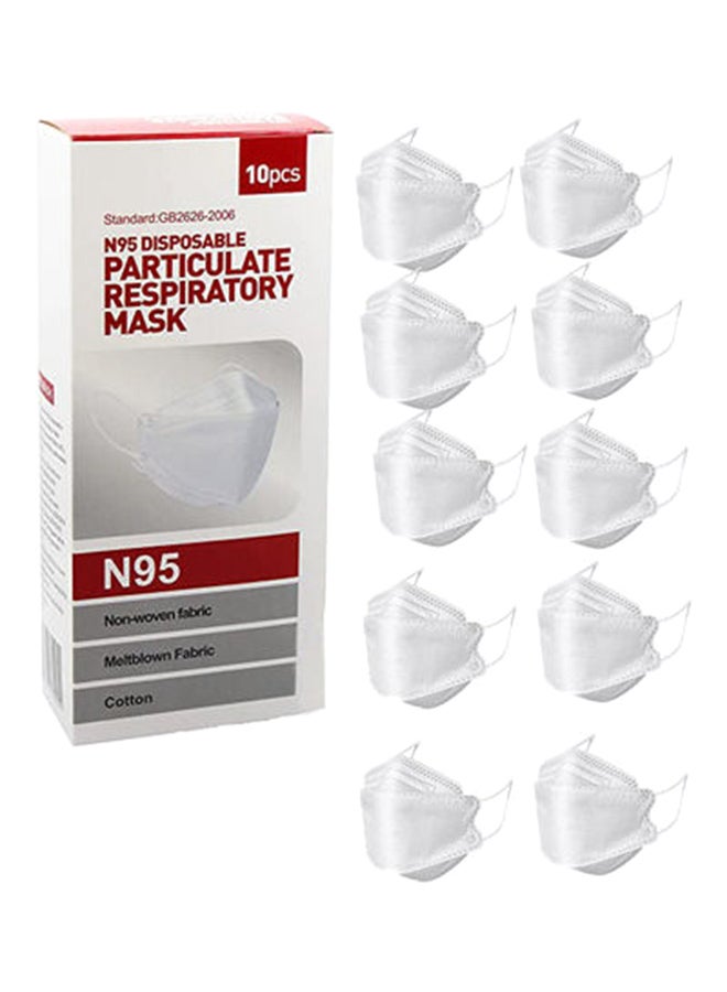 10-Piece N95 Disposable Particulate Respiratory Nanofiber Face Mask