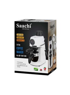 Saachi Coffee Maker  With 3.5 Bar Pressure 240 ml 800 W NL-COF-7047-WH White  - Image 5