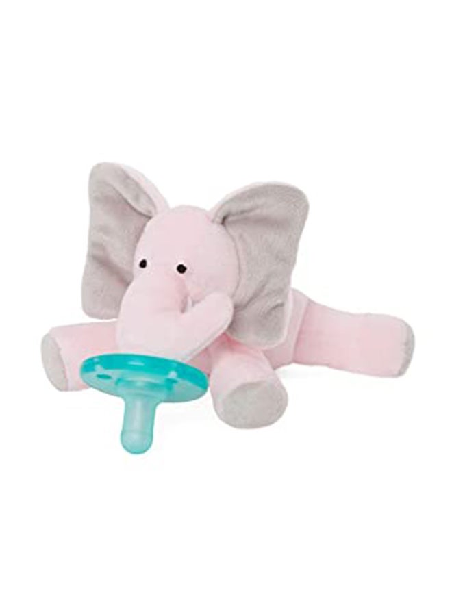 WubbaNub - Elephant Plush Animal With Pacifier, Pink , 0-6 Months - Image 1