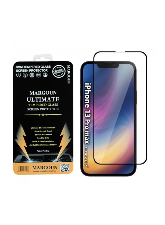 MARGOUN 3D Tempered Glass Screen Protector For Apple iPhone 13 Pro Max Clear - Image 2