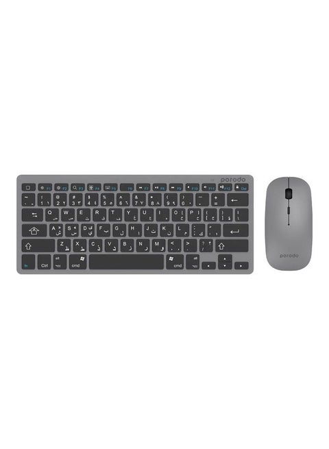 Super Slim and Portable Bluetooth Keyboard With Mouse Grey