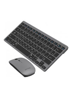 porodo Super Slim and Portable Bluetooth Keyboard With Mouse Grey  - Image 2