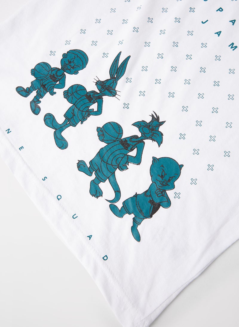 Neon Boys Crew Neck Short Sleeve T-Shirt Powder white  - Image 3
