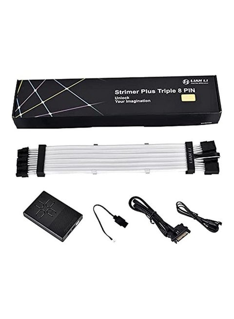 Strimer Plus Triple 8-Pin GPU RTX 30 Series Addressable RGB VGA Power Cable