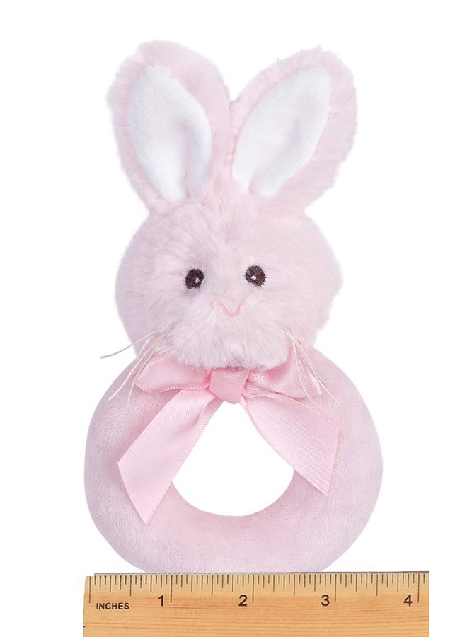 Bearington Collection Bunny Plush Stuffed Animal Soft Ring Rattle  - Image 2