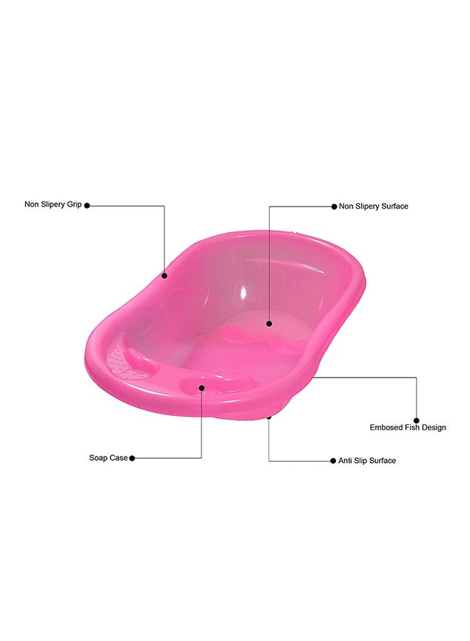 صن بيبي حوض استحمام كبير من البلاستيك ضد الانزلاق مع مقعد استحمام لطفل حديث المشي - Image 2