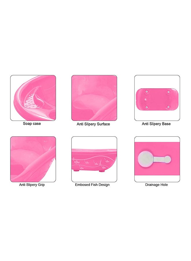 صن بيبي حوض استحمام كبير من البلاستيك ضد الانزلاق مع مقعد استحمام لطفل حديث المشي - Image 4