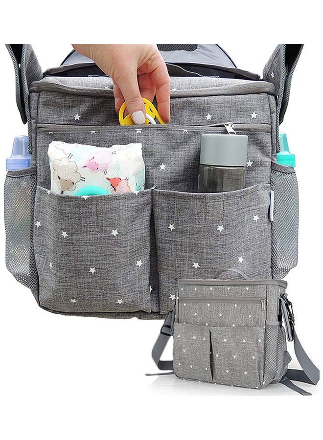 Stroller Organizer Bag With Cup Holder - Grey - Image 1
