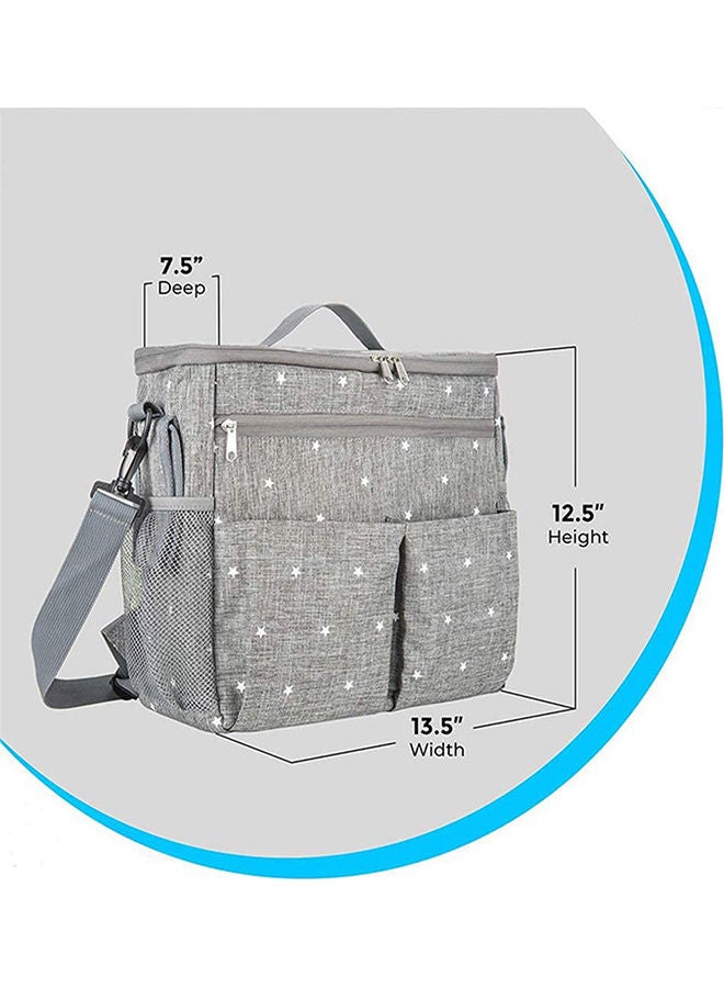 Stroller Organizer Bag With Cup Holder - Grey - Image 3