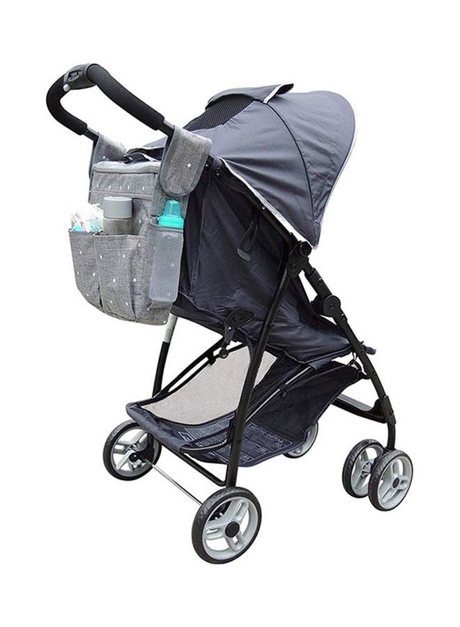Stroller Organizer Bag With Cup Holder - Grey - Image 5