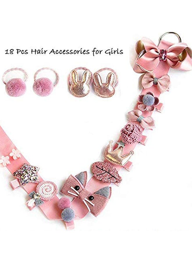 18-Piece Girl Exquisite Headdress Set Gift Box Lovely Hairpin Headdress Flower Head wear For Little Girls  - Image 3