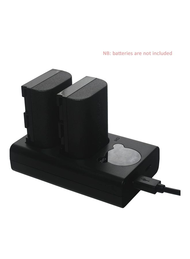 DMK Power LPE6 Mini Dual Charger for Canon EOS 5DII 7DI Black  - Image 3