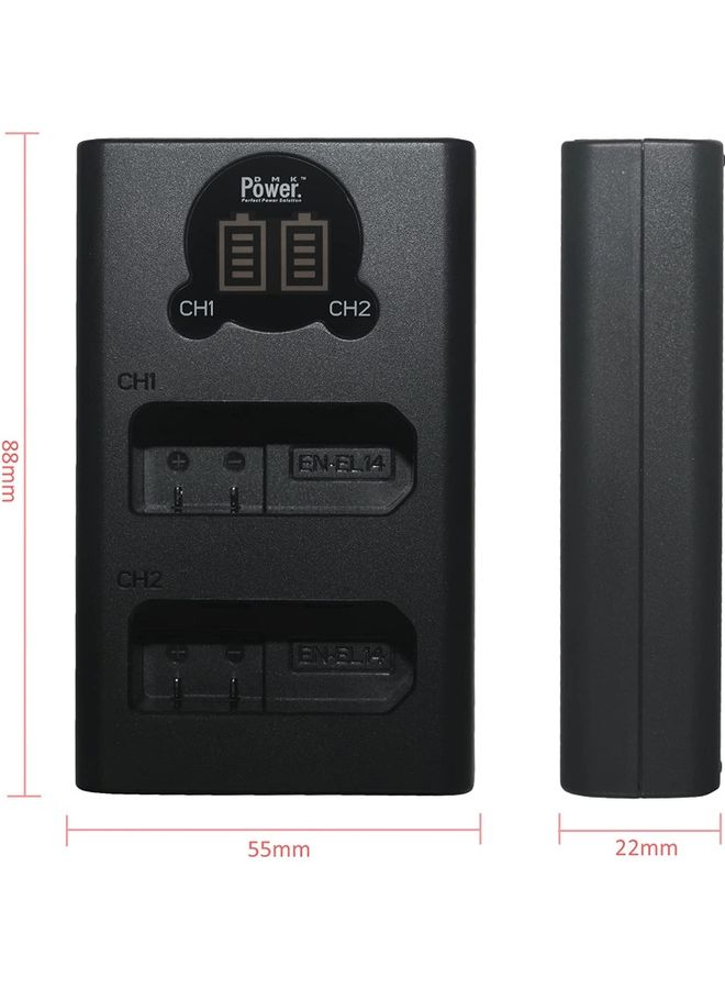 دي أم كيه باور شاحن LCD بمنفذ USB مزدوج. لون أسود - Image 3
