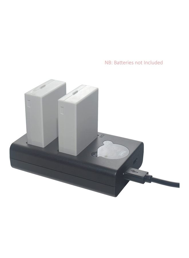 دي أم كيه باور شاحن مزدوج صغير LPE8 لكاميرا كانون EOS 550D و600D و650D أسود - Image 4