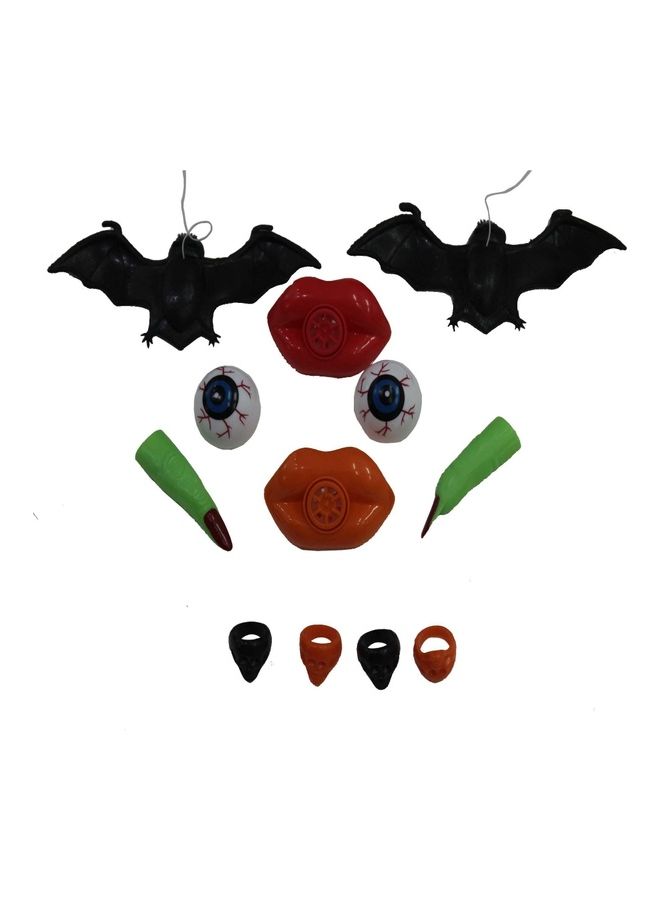 أمسكان مجموعة زينة من البلاستيك سوبر ميجا ميكس للهالوين مكونة من 100 قطعة