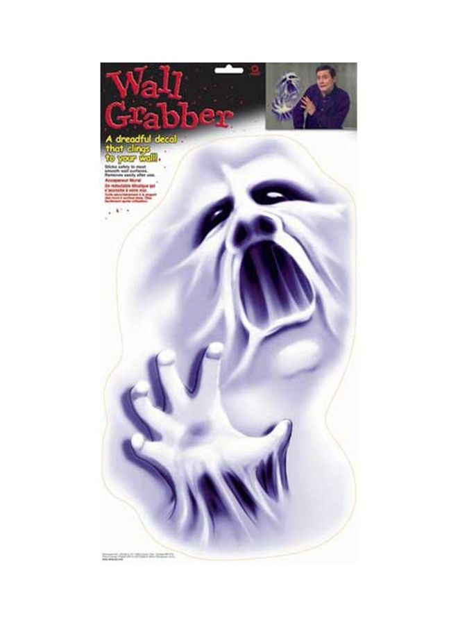 أمسكان مقبض جداري مطبوع عليه عبارة                   "Pushed To Limit" . أبيض 3/4 x 12 1/4بوصة