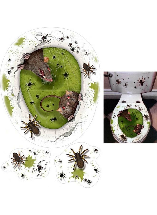 أمسكان ملصق مشهد لكائنات تمسك بالمرحاض 60.9 x 30.4سم