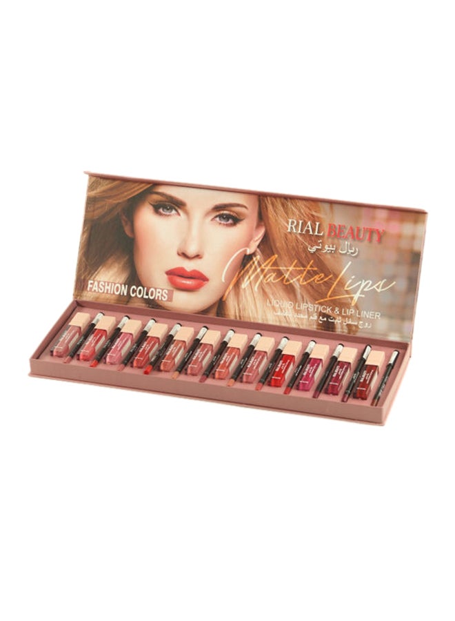 RIAL BEAUTY - Fashion Colours Liquid Lipstick And Lip Liner Box Multicolour - Image 1