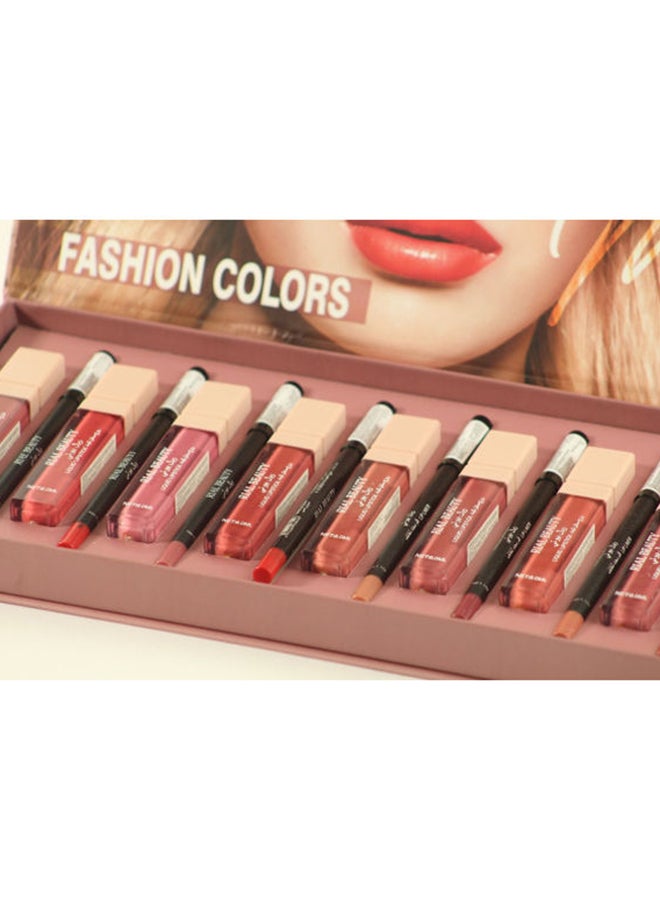 RIAL BEAUTY - Fashion Colours Liquid Lipstick And Lip Liner Box Multicolour - Image 1