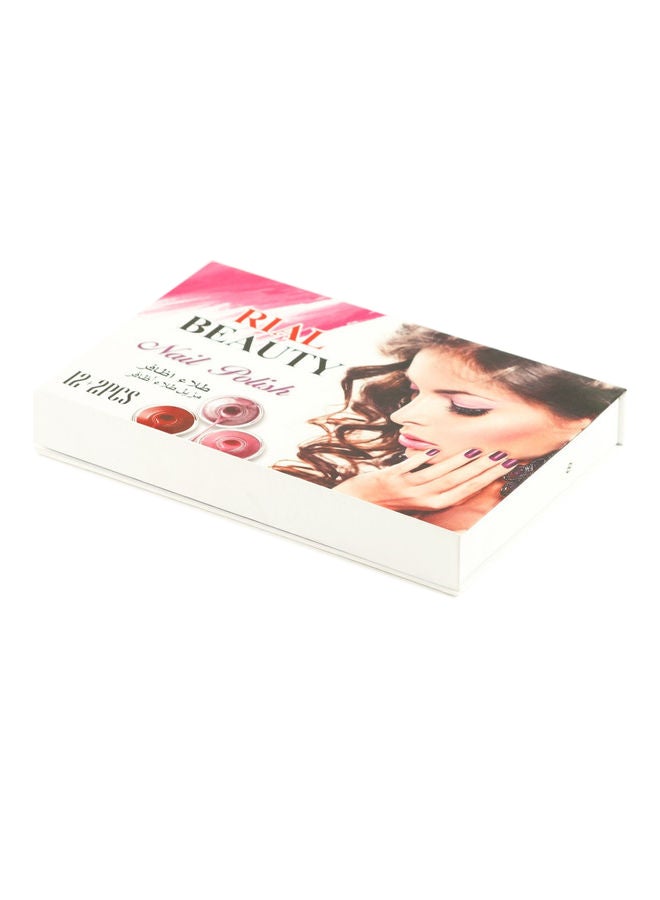 12-Piece Nail Polish With Remover Set Multicolour
