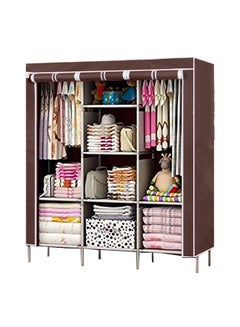 ALMUFARREJ Foldable Fabric Closet Organizer Brown 130x170x45cm  - Image 4