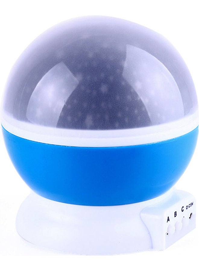 جهاز بروجيكتور LED ليلي قابل للدوران على شكل قمر وسماء أزرق 14.5x13x13سم - Image 1