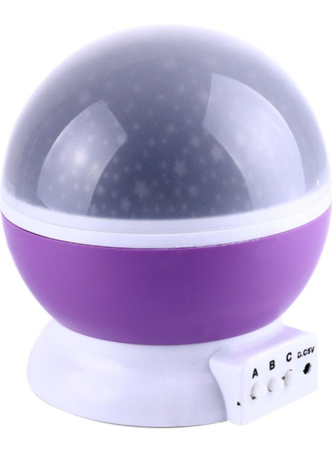 Rotatable Star Sky Moon Projector Night LED Light Purple 14.5x13x13cm - Image 1